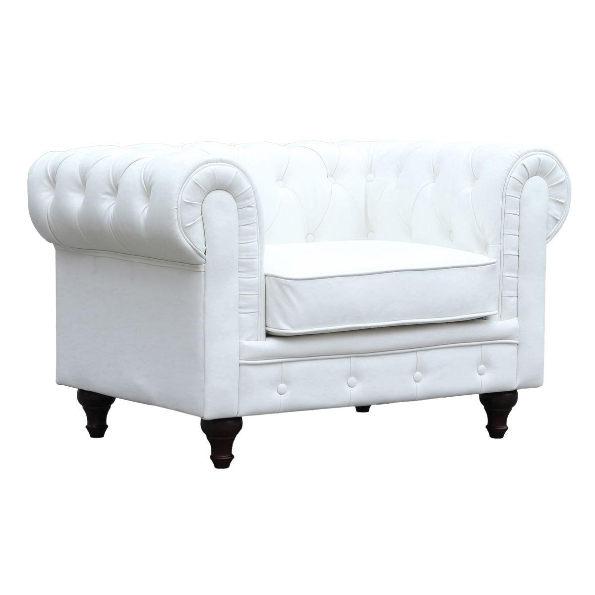 CHESTERFIELD-SESSEL - "Aliza" - Weiß - Weiß, Textil (82/70/111cm) - Habitat Garten