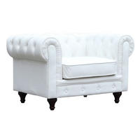 CHESTERFIELD-SESSEL - "Aliza" - Weiß - Weiß, Textil (82/70/111cm) - Habitat Garten