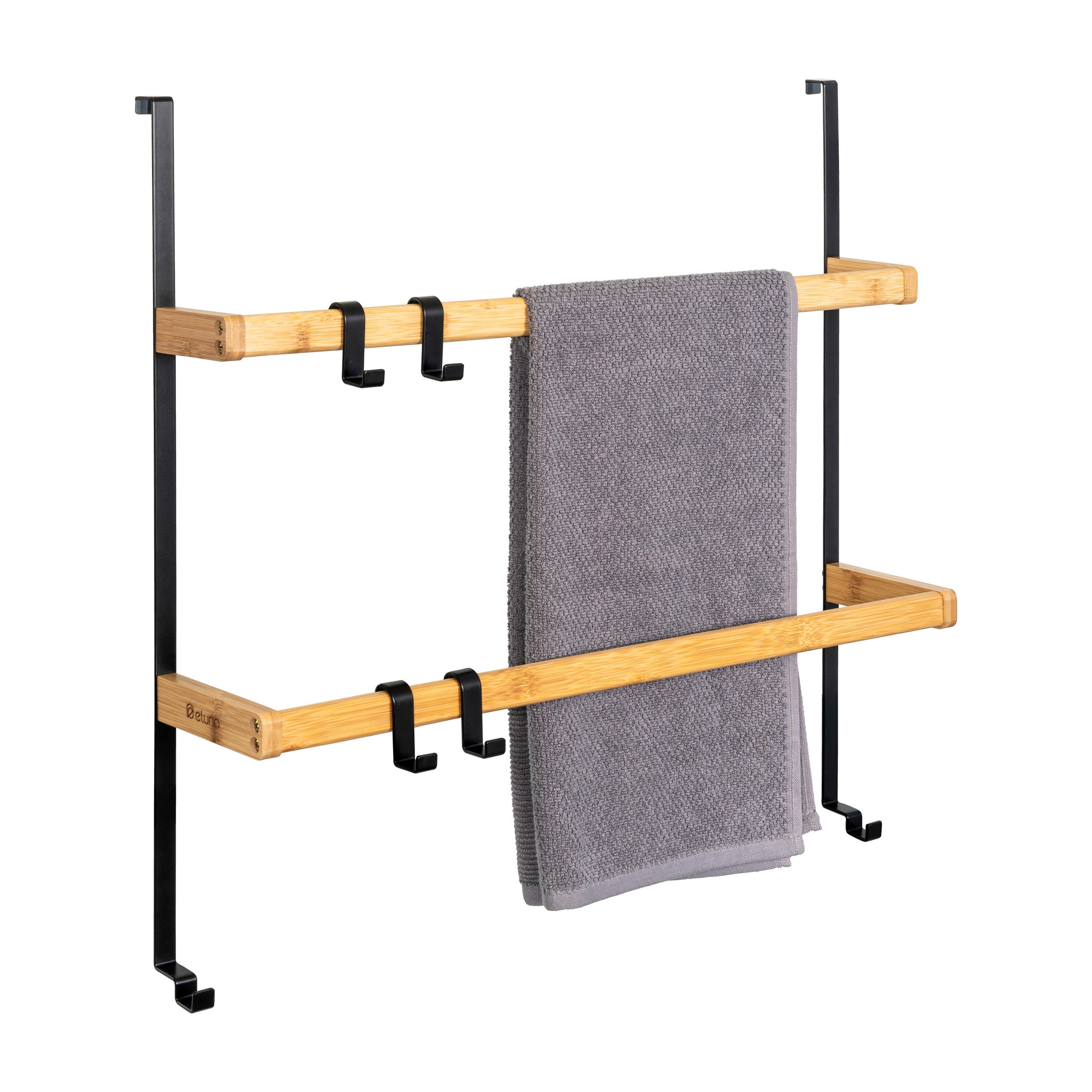 TÜR-HÄNGEREGAL, schwarz - Schwarz, Holz (65/86/17cm) - eluno