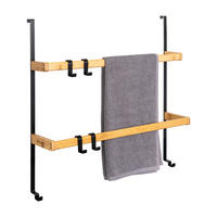 TÜR-HÄNGEREGAL, schwarz - Schwarz, Holz (65/86/17cm) - eluno