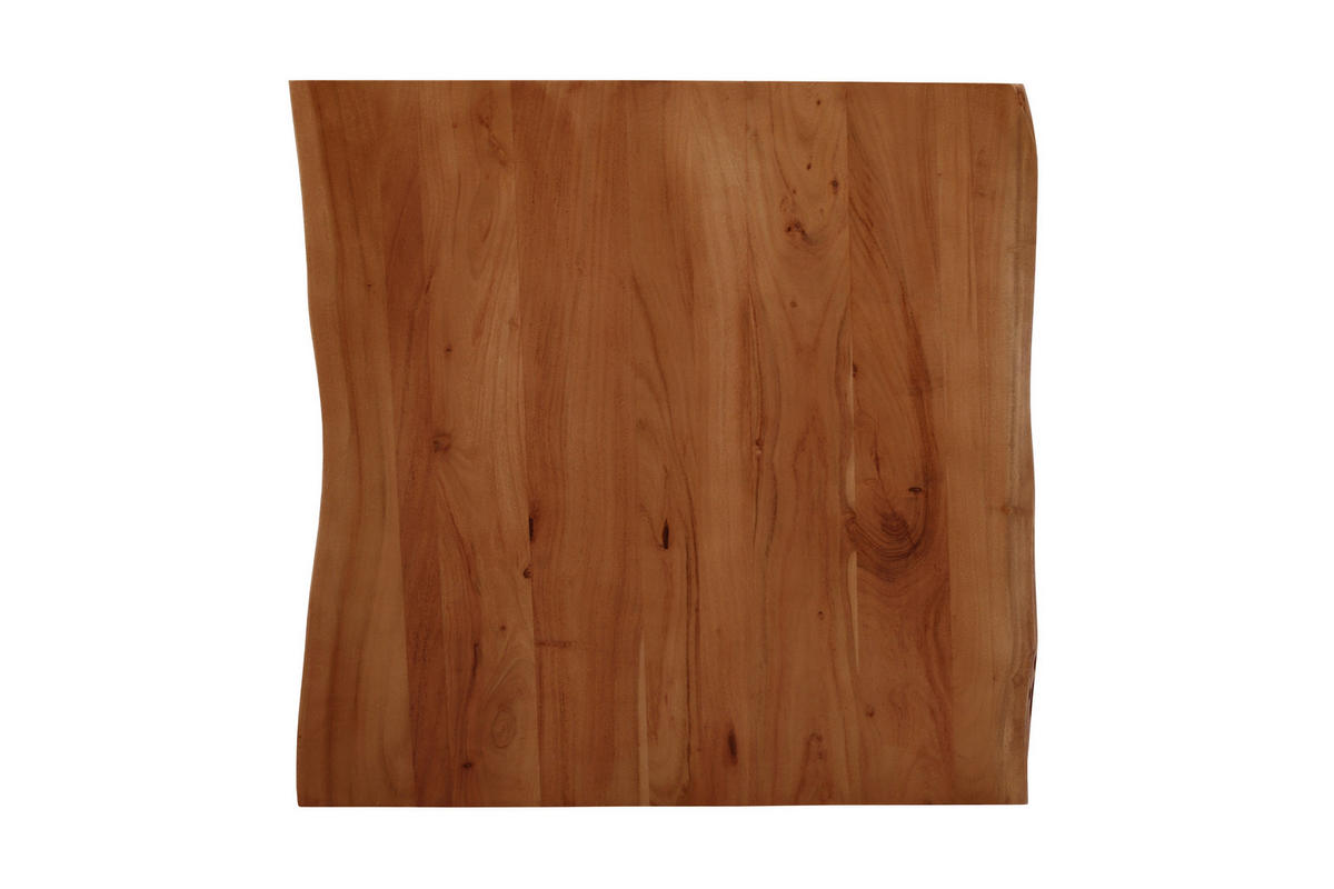 TISCHPLATTE NOAH - Braun/Naturfarben, Akazienholz/Holz (90/3/90cm) - SAM