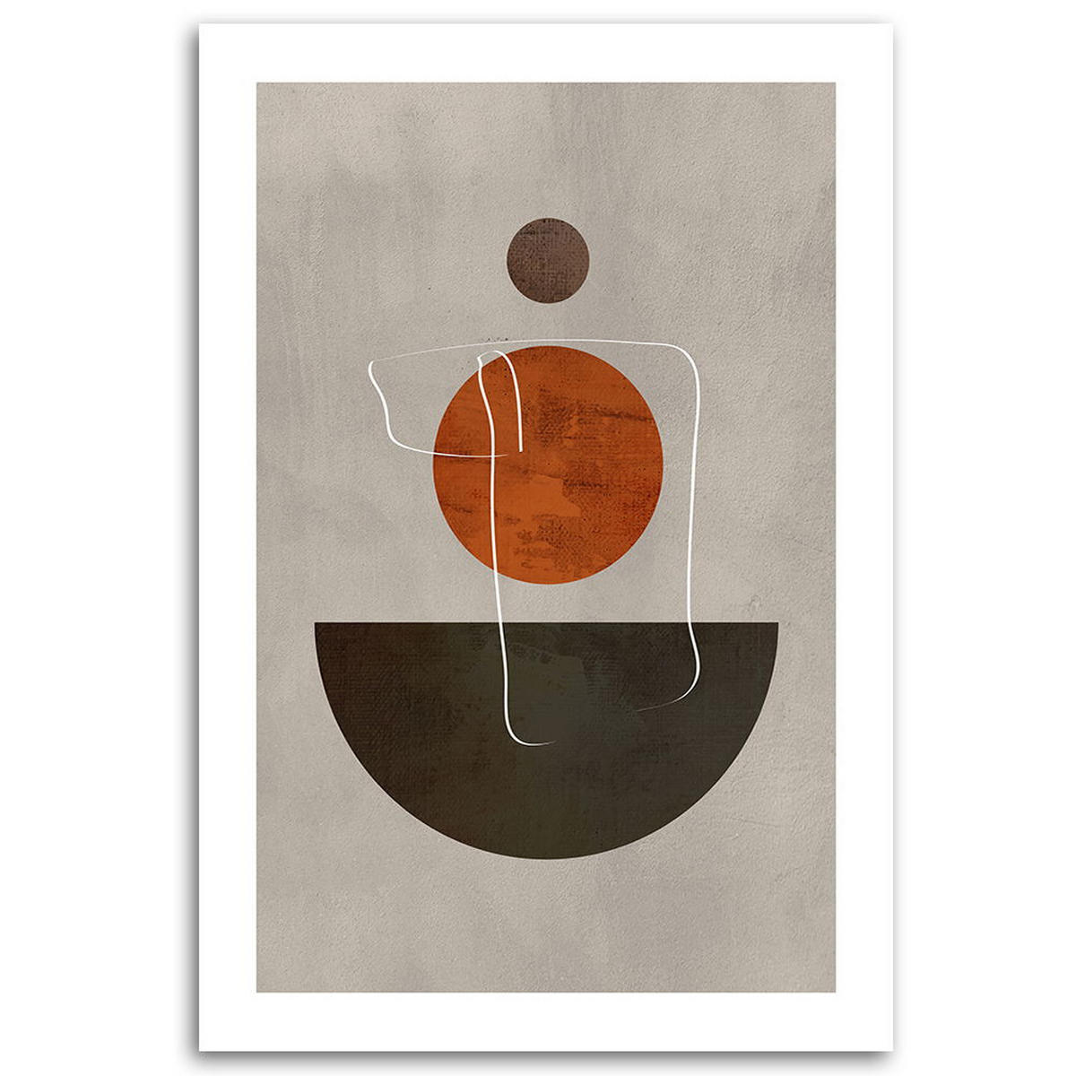 KUNSTDRUCK Orange 70/100 cm - Orange, Textil (70/100cm) - KUNSTLOFT