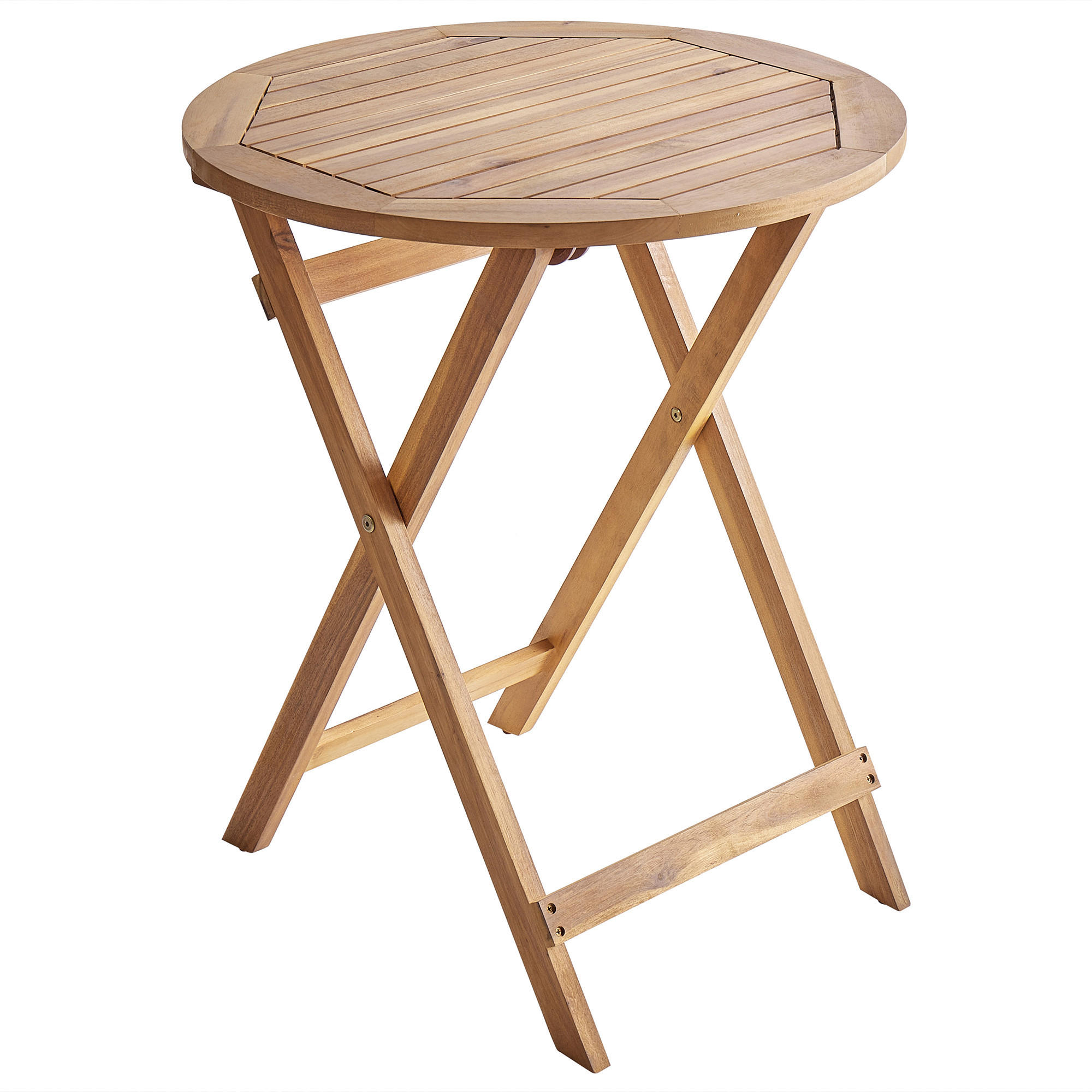 BALKONTISCH Heller Holzfarbton Prossedi - Hellbraun, Holz (60/60/73cm) - Beliani