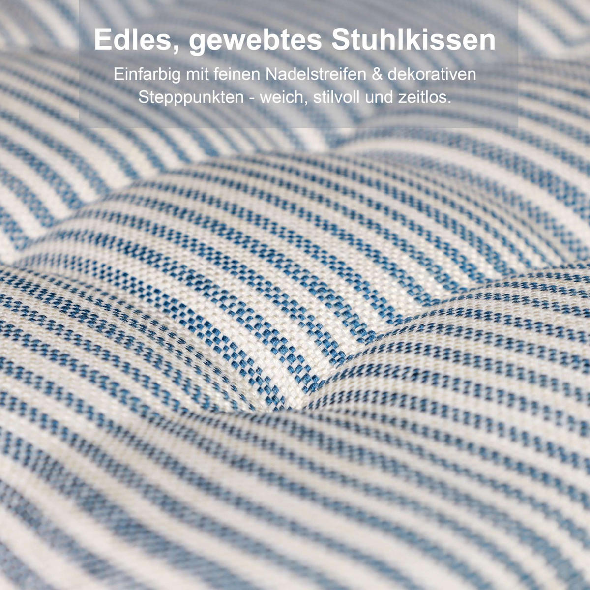 SITZKISSEN 4er Sparset FRESHSTRIPE4ER - Titanfarben, Textil (40/40/5cm) - Tom Tailor