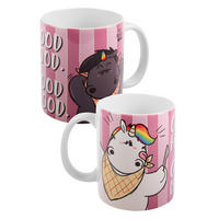 KAFFEEBECHER Pummel und Friends Frühstück Mehrfarbig 320 ml - Multicolor, Keramik (0.32L) - United Labels