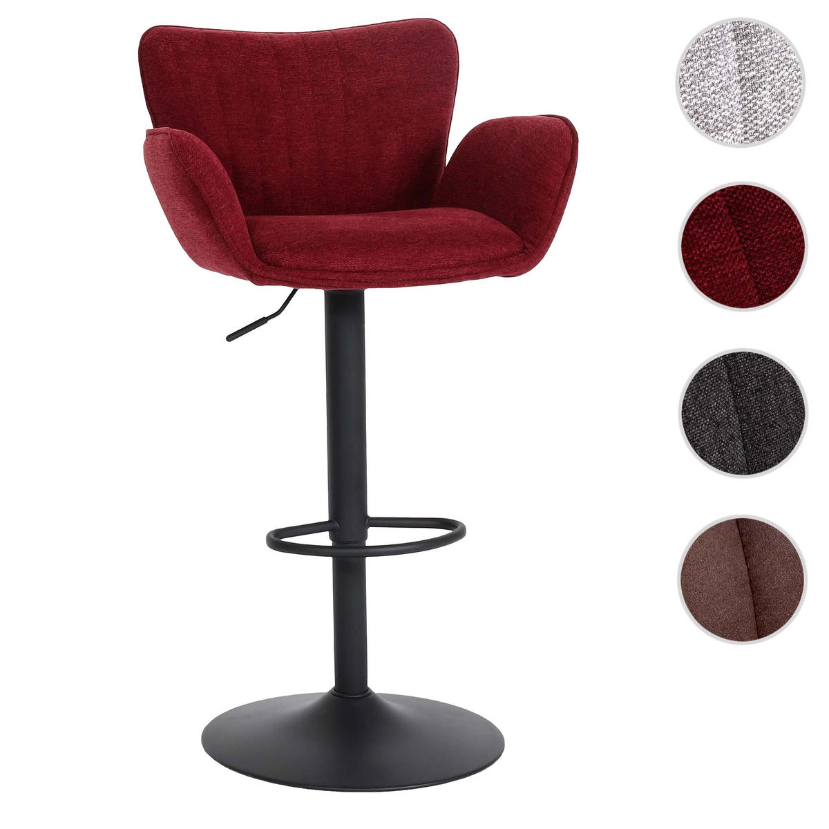 BAROVÁ ŽIDLE Bordeaux - bordeaux, textil (50/110/45cm) - MCW