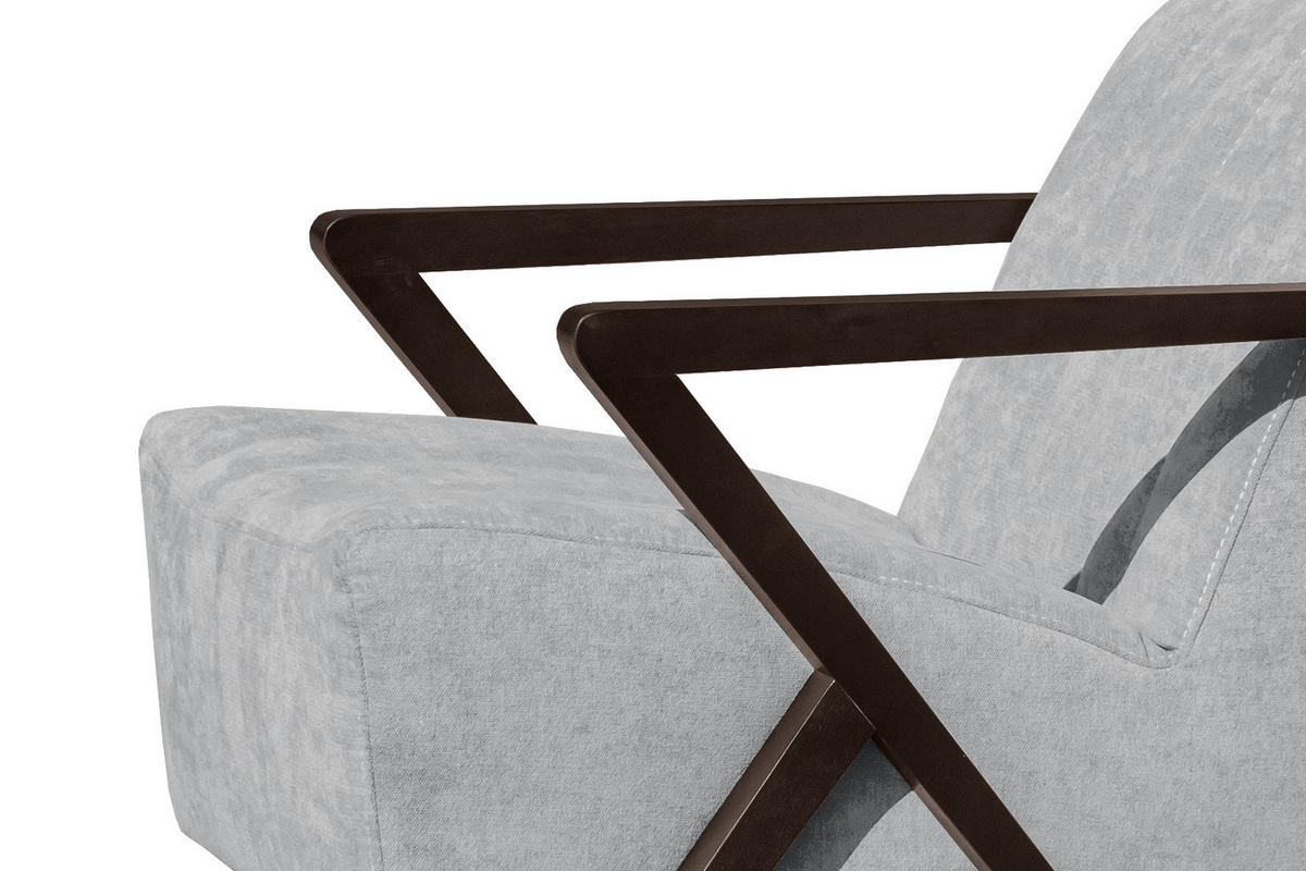 SESSEL LEBRON, hellgrau - Hellgrau, Holzwerkstoff/Textil (65/82/79cm) - Courtois Laville