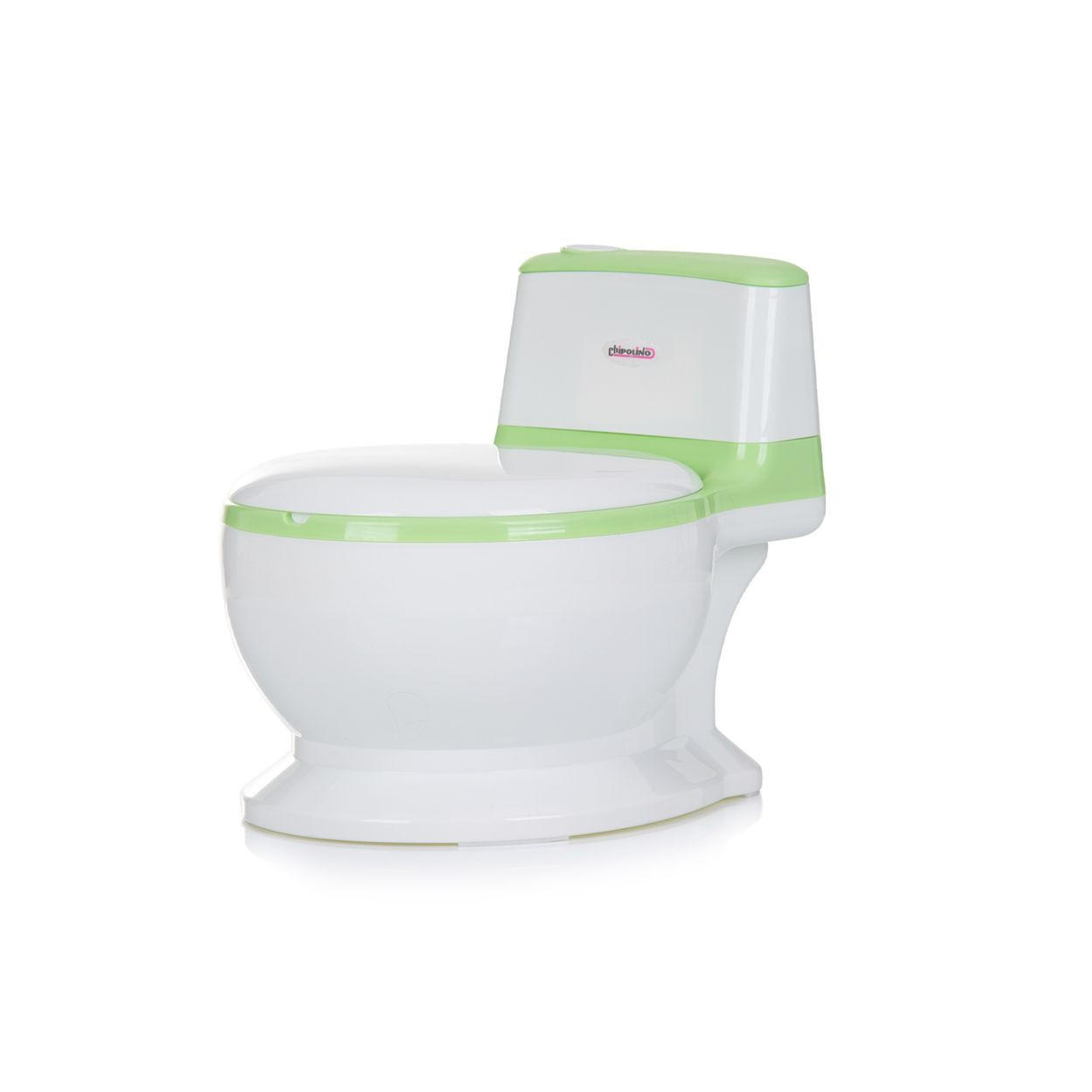 TÖPFCHEN Lux grün Musik bis 20 kg, Toilettenpapierfach, Behälter abnehmbar, Klappdeckel - Grün, Kunststoff (32/40cm) - Chipolino