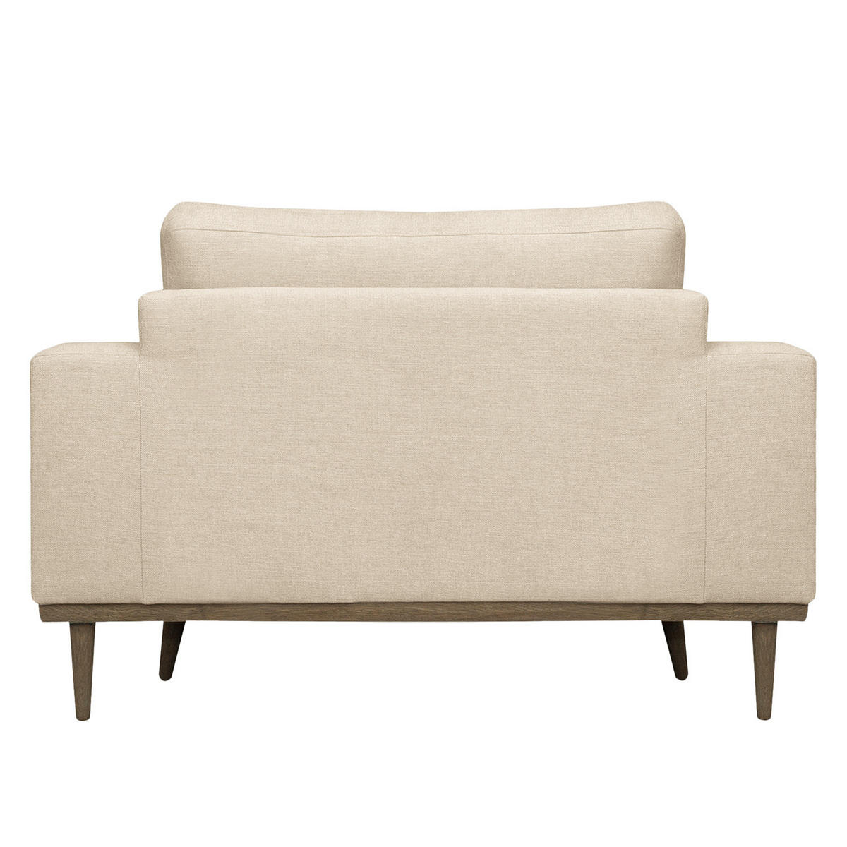 SESSEL - Eichefarben/Creme, Eichenholz/Textil (122/81/88cm) - home24