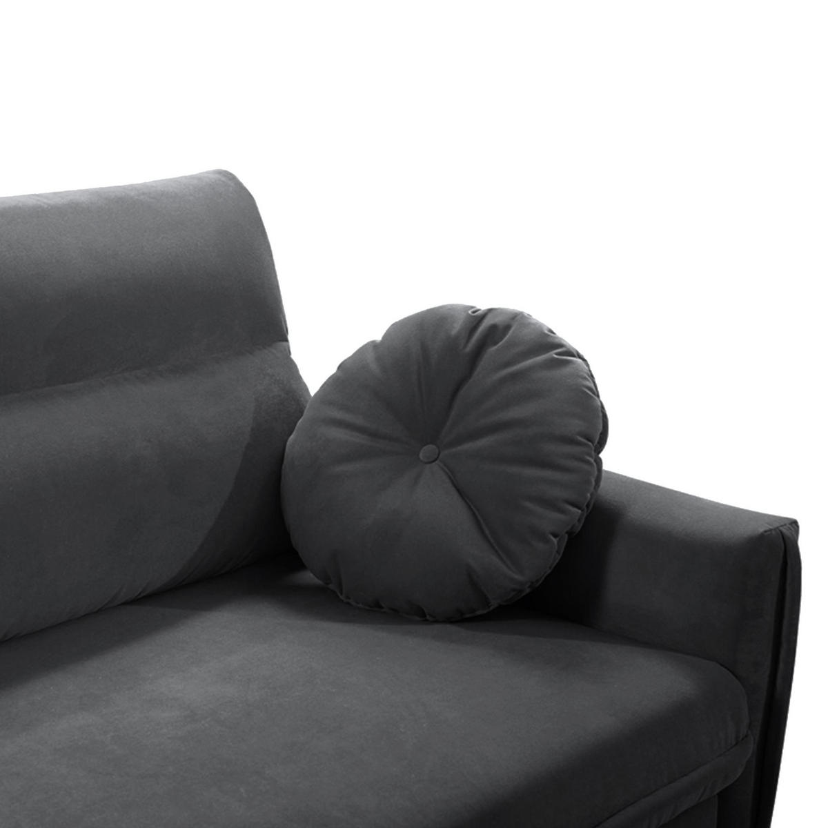 SOFA 3-SITZER Belweder 270 cm, Dunkelgrau, Veloursstoff - Wengefarben/Dunkelgrau, Holz/Textil (268/95/94cm) - Beautysofa