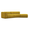 4-SITZER-SOFA Chenille Stoff Gelb - Currygelb/Gelb, Kunststoff/Textil (335/70/166cm) - Makamii