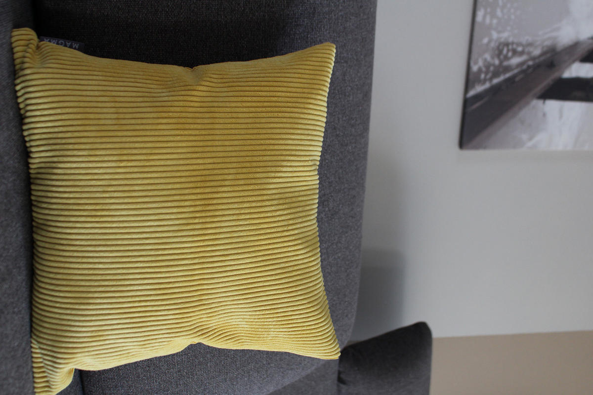 KISSENHÜLLE Inga Cord Look gelb - Gelb, Textil (40/40cm) - Magma Heimtexx