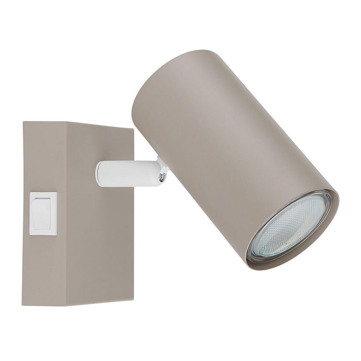 2X WANDLEUCHTE Metall sandfarben, schwenkbar mit Schalter - Bernsteinfarben, Metall (7/10/12cm) - Globo Lighting