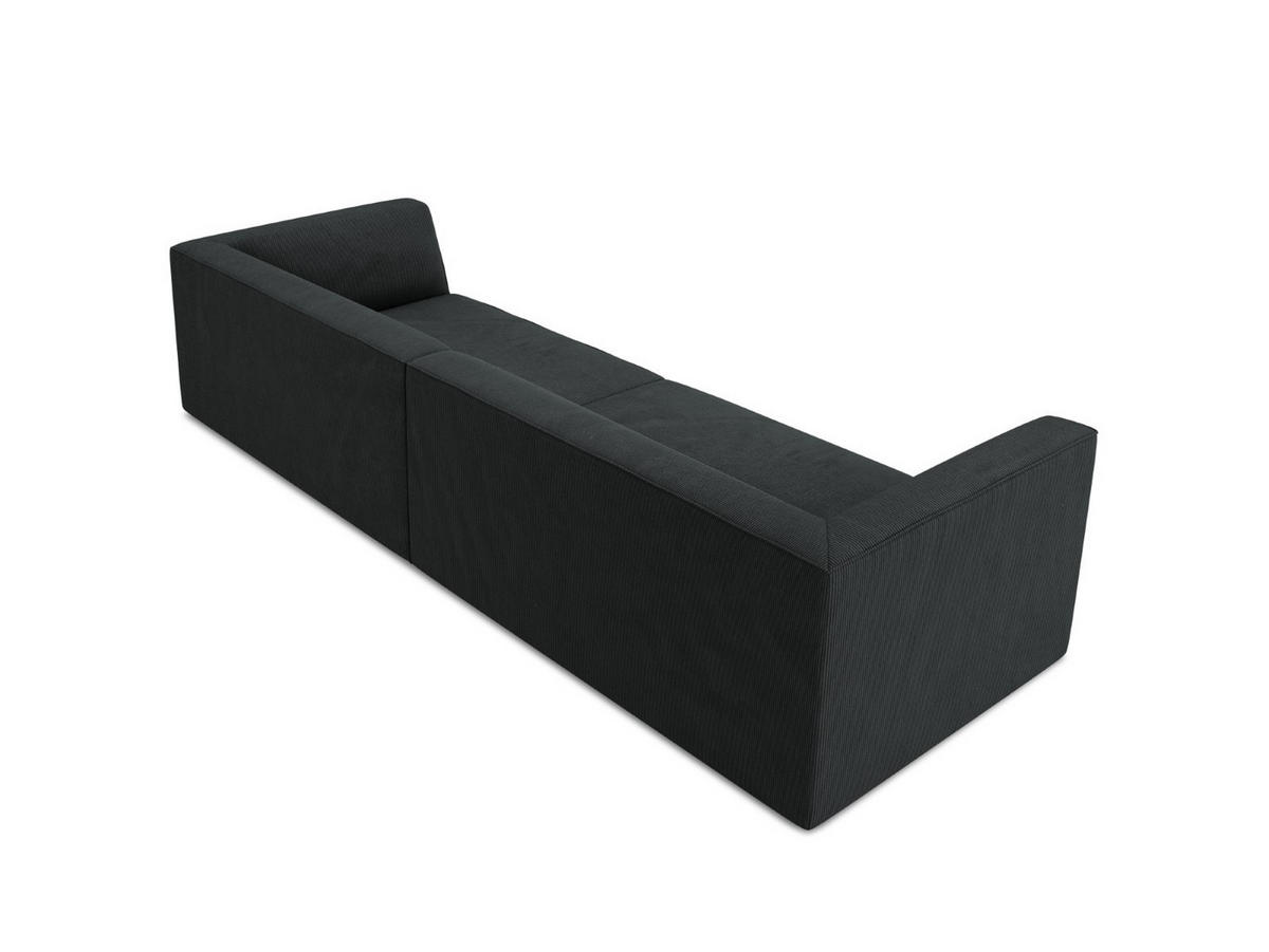 SOFA Ruby aus Cord schwarz 4 Sitzplätze - Schwarz, Textil (93/69/302cm) - Micadoni