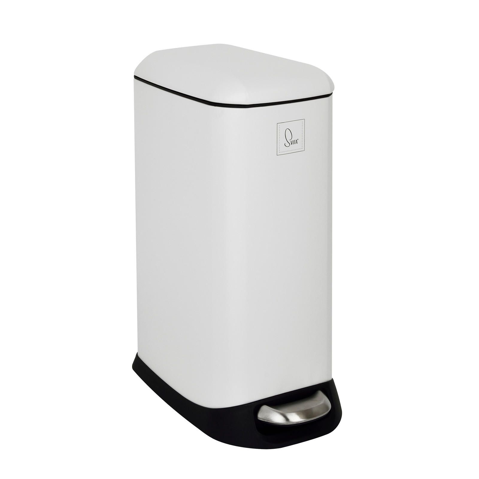 MÜLLEIMER TS12 12L Weiß - Weiß, Metall (20/47/35cm) - SVITA