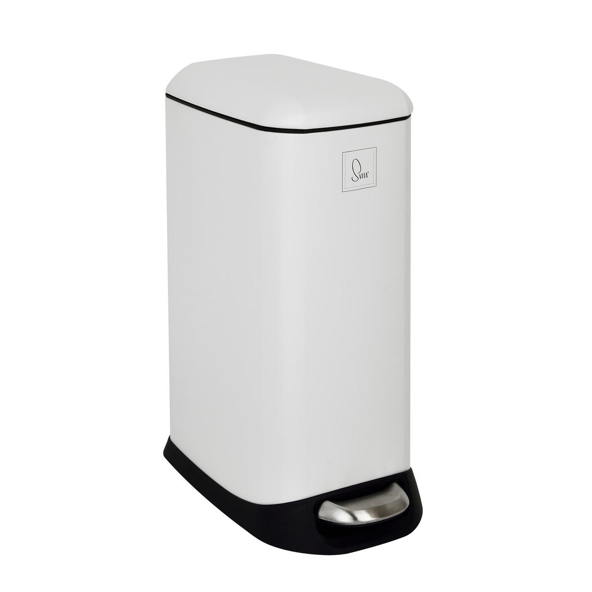 MÜLLEIMER TS12 12L Weiß - Weiß, Metall (20/47/35cm) - SVITA