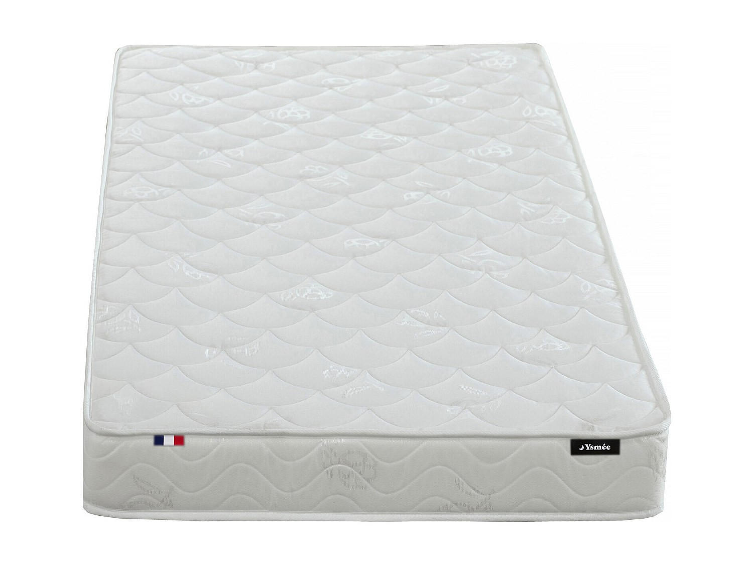 STANDARDMATRATZE - 1 Person - stoff - weiß Zeus - Weiß, Textil (90/200cm) - Vente-Unique