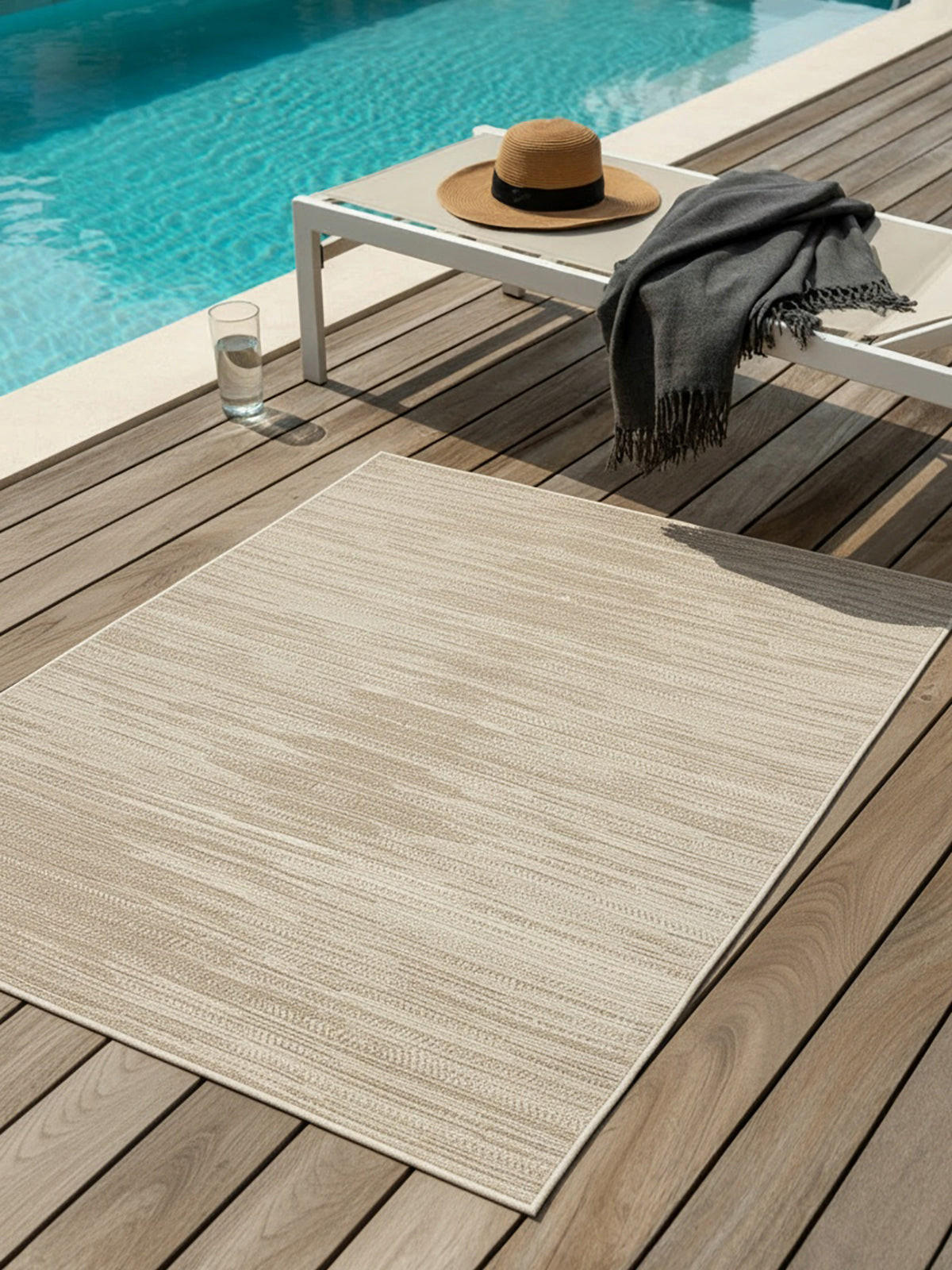 DESIGN Teppich für Innen- und Außenbereich beige - Beige, Textil (160/230cm) - AFK Living