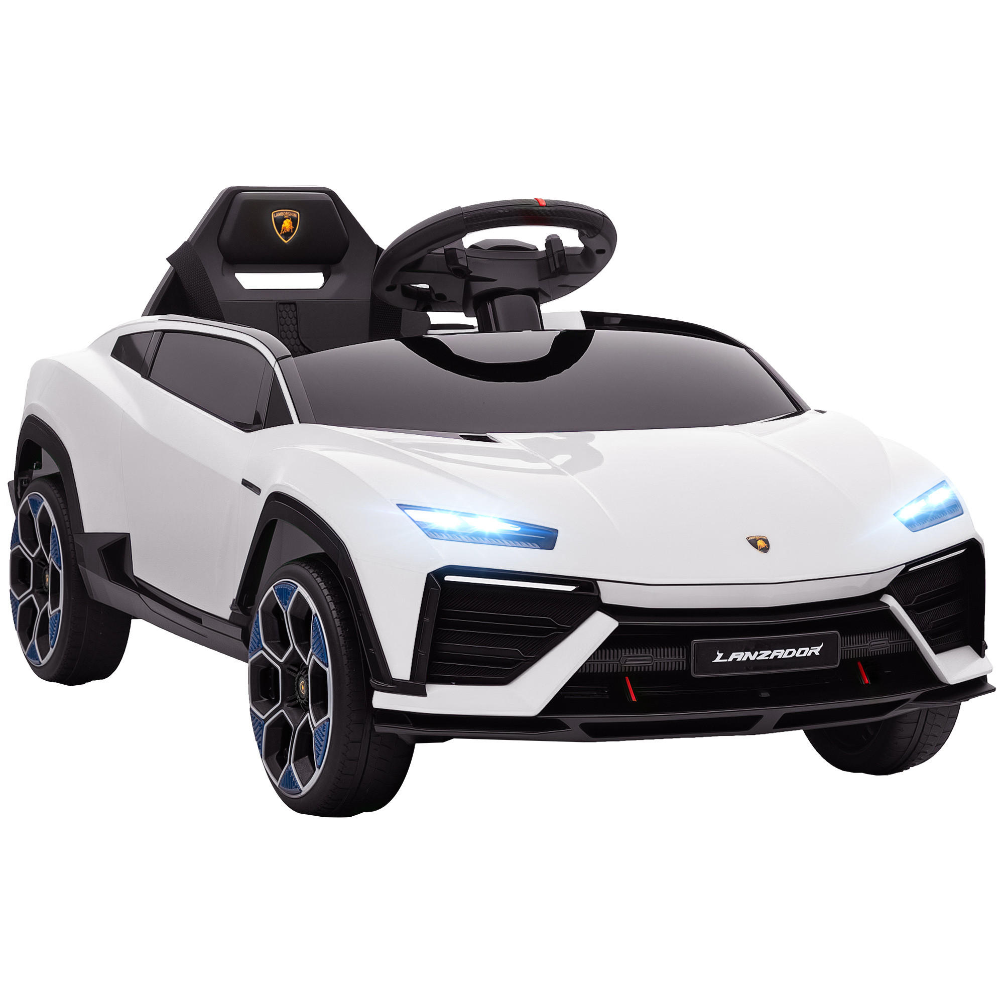 ELEKTRO-KINDERAUTO DE-13091 2 Motoren Weiß - Weiß, Kunststoff (101.5/49/43cm) - ComfortXL