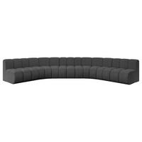 WOHNLANDSCHAFT modulares Sofa Montra-U1 - 490x174x70 cm Grau - Grau, Holzwerkstoff/Textil (490/70/174cm) - ALTDECOR