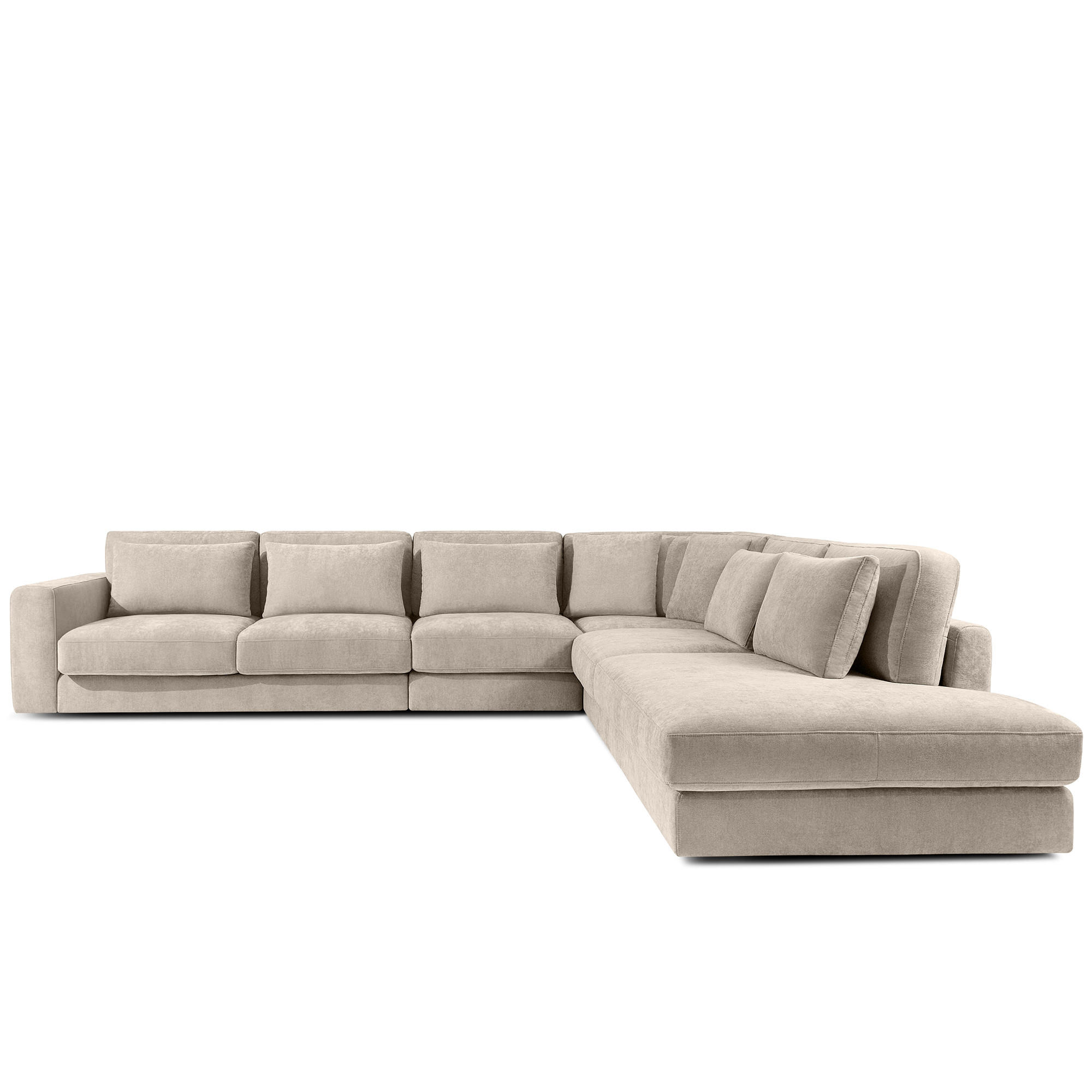 ECKSOFA XL rechts VERUS - Creme, Holz/Holzwerkstoff (377/328cm) - KONSIMO®