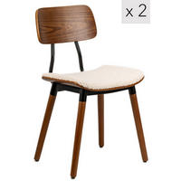 STUHL 2er-Set Stoff Weiß - Weiß, Textil (44/82/50cm) - Nordlys