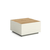 COUCHTISCH QUADRA - Hellbraun/Kaschmir, Holzwerkstoff (65/65/35cm) - Meblini