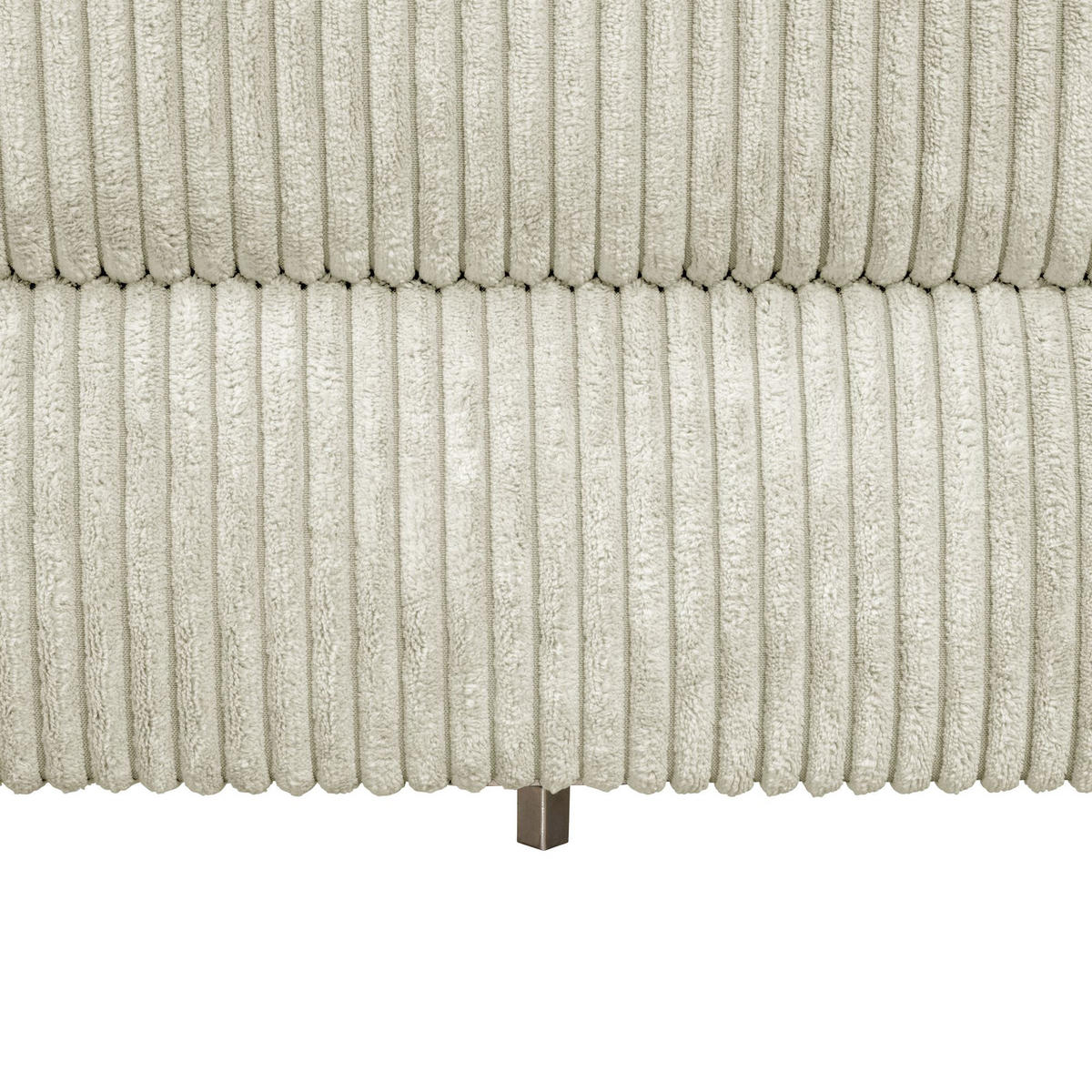 FUNKTIONSSOFA mit Hocker Kattie Cordstoff creme - Creme, Kunststoff (144/230cm) - 58aufmkessel