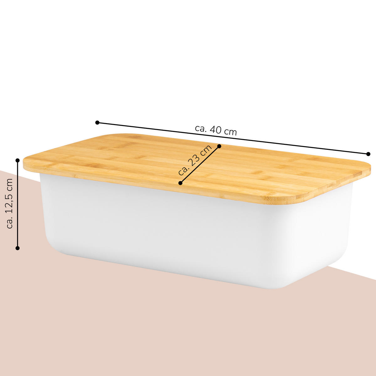 BROTKASTEN, weiß - Weiß, Kunststoff (40/12.5/23cm) - bremermann