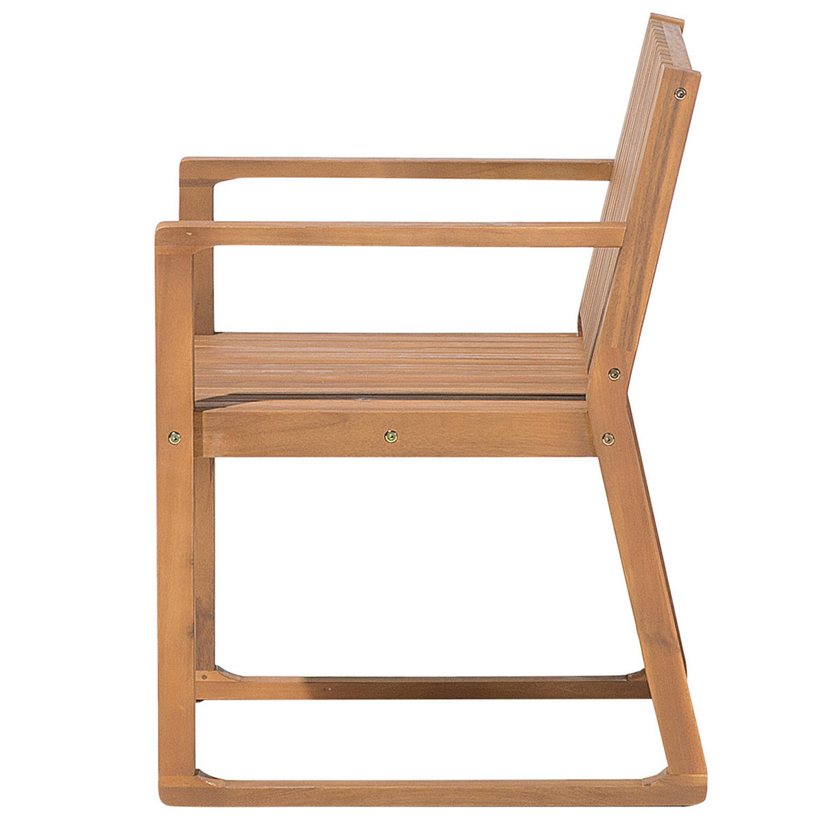 GARTENSTUHL Akazienholz hellbraun Sassari - Hellbraun, Holz (54/80/59cm) - Beliani
