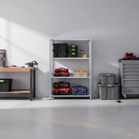 SCHRAUBREGAL PANDA MID | HxBxT 150x90x40cm | 4 Fachböden | Fachlast 75kg | Verzinkt - Silberfarben, Metall (90/150/40cm) - PROREGAL