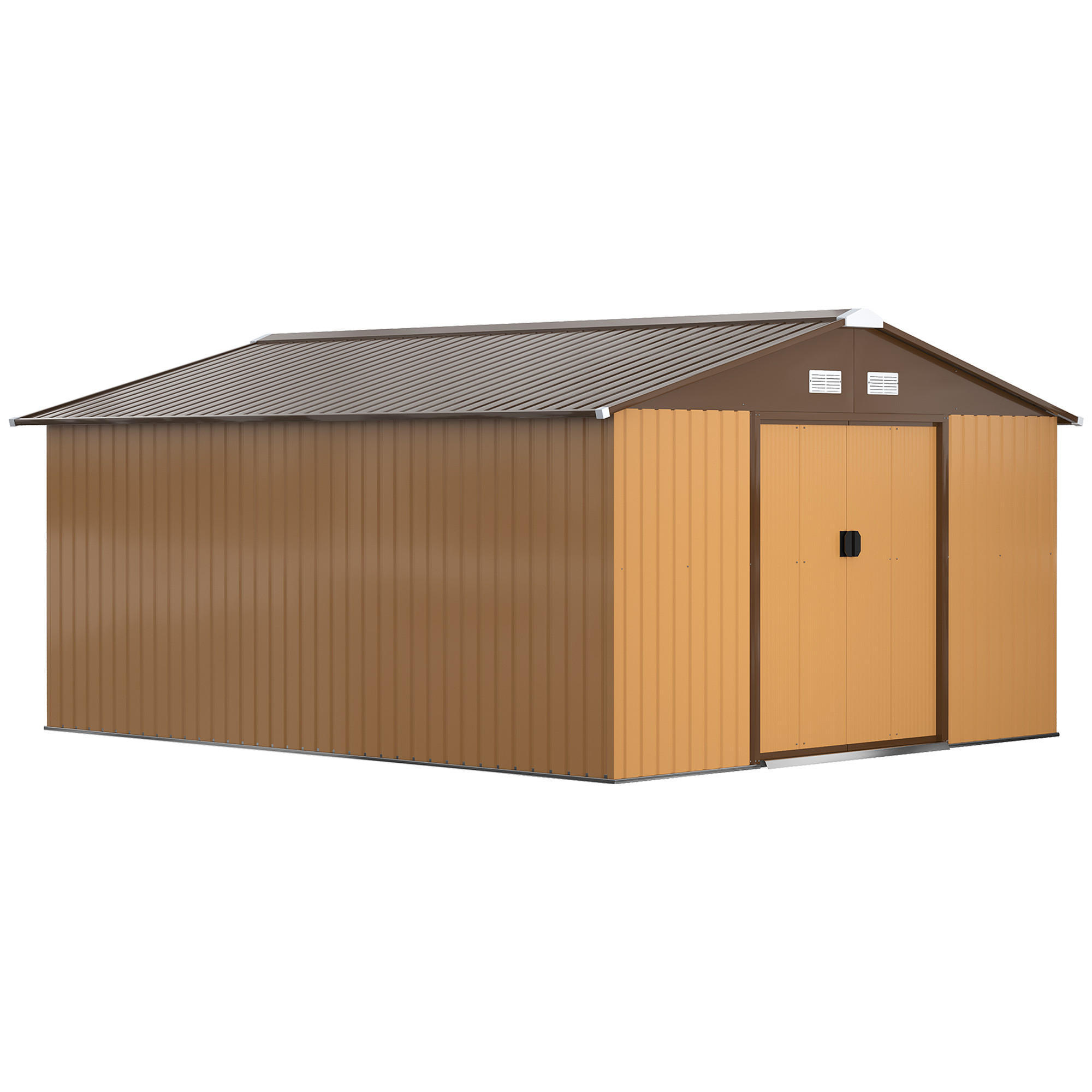 GARTENHAUS Gelb 386.0/340.0/200.0cm - Gelb, Metall (340/200/386cm)