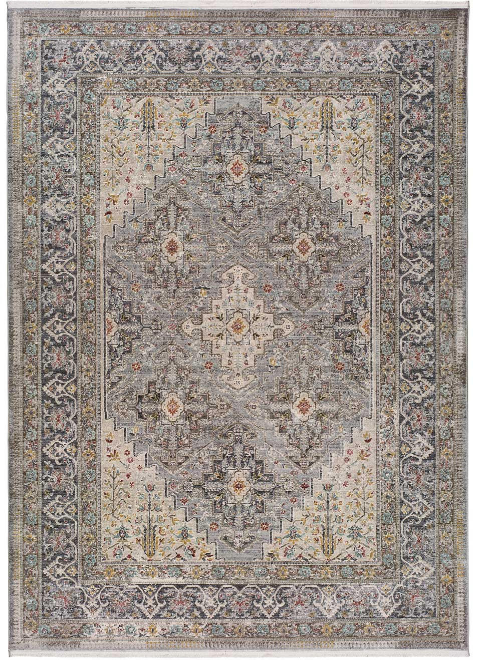 KURZFLORTEPPICH Grau Sarough 120/170 cm - Beige/Grau, Naturmaterialien/Textil (120/170cm) - Atticgo