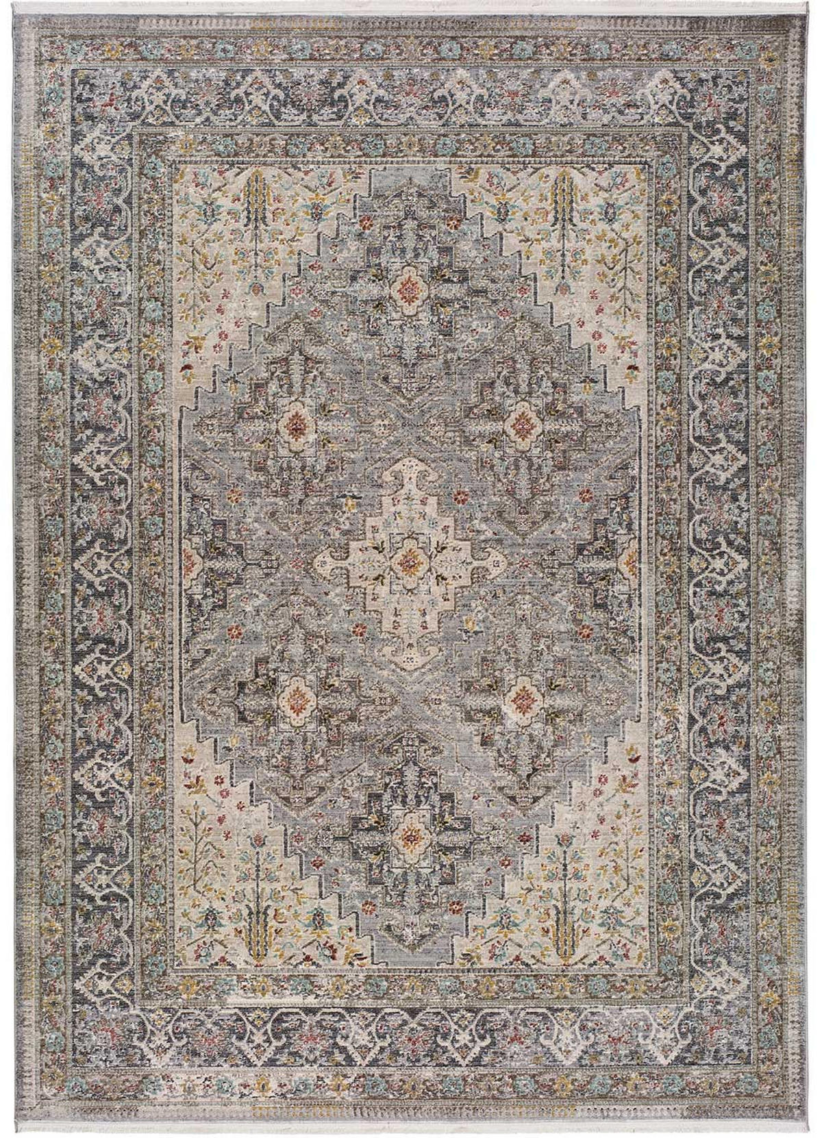 KURZFLORTEPPICH Grau Sarough 120/170 cm - Beige/Grau, Naturmaterialien/Textil (120/170cm) - Atticgo
