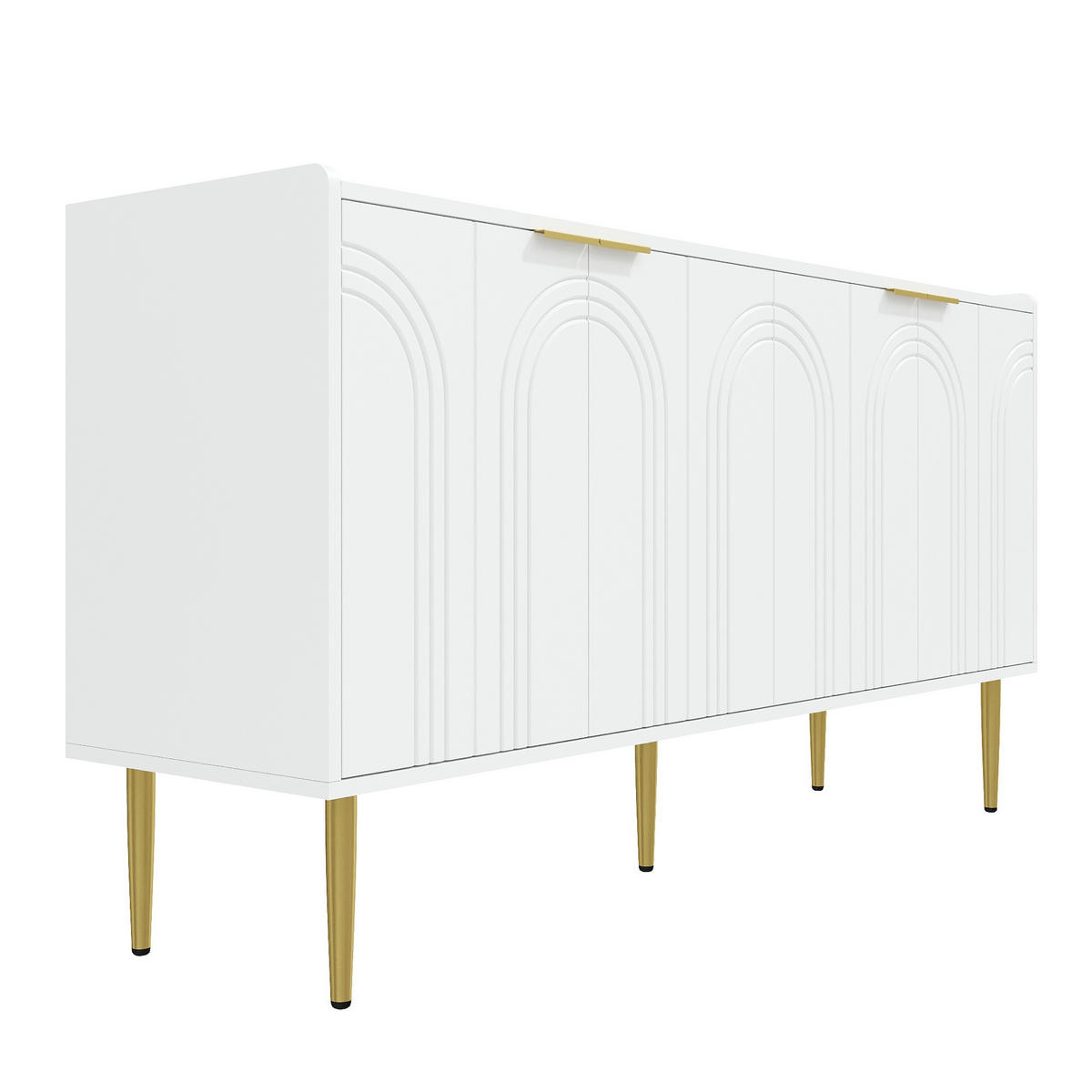 SIDEBOARD Weiß 140/38/75 cm - Weiß, Holzwerkstoff (140/75/38cm) - PANGIVO