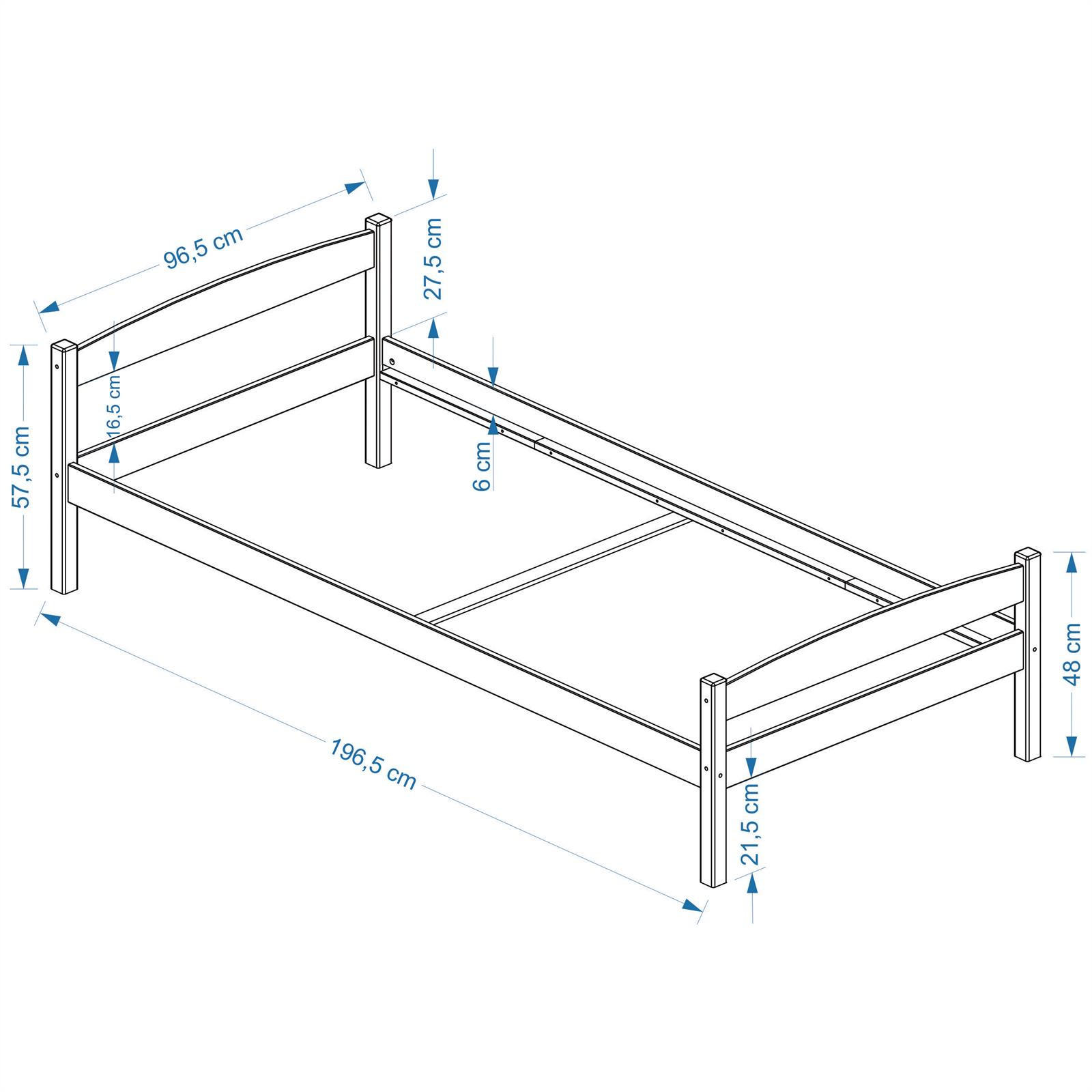 EINZELBETT FELIX-2 90X190 CM - Naturfarben, Holz (90/190cm) - IDIMEX