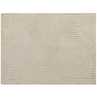 TEPPICH Anti-Rutsch Geometrisch Hochflor Wohnzimmerteppich mit Modern-Design - Creme, Textil (140/200cm) - HOMCOM