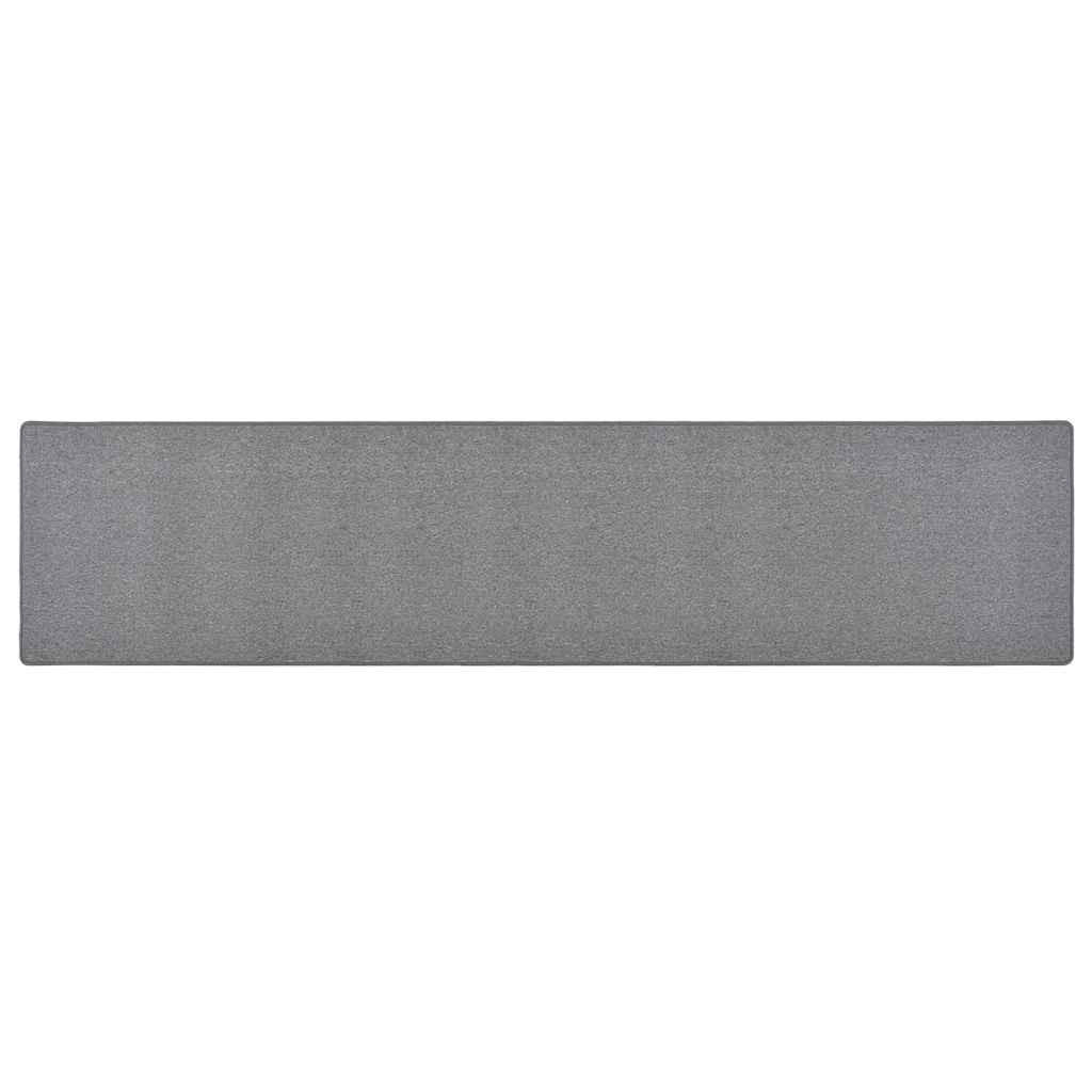 TEPPICHLÄUFER Dunkelgrau 50/250 Cm - Grau, Kunststoff (250/50cm) - vidaXL