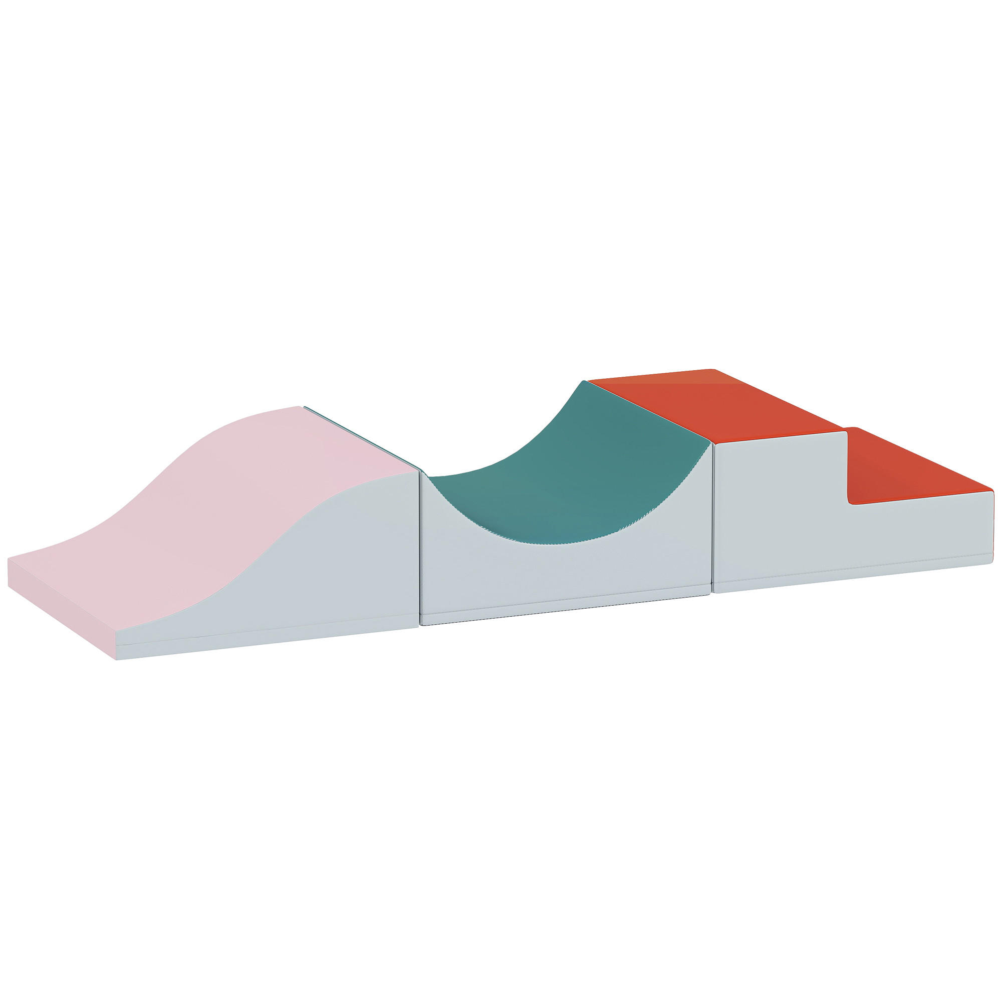 SCHAUMSTOFF Bausteine Kinder 3 Stück Klettern Riesenbausteine Hellgrau - Hellgrau, Kunststoff (45.7/141cm) - AIYAPLAY