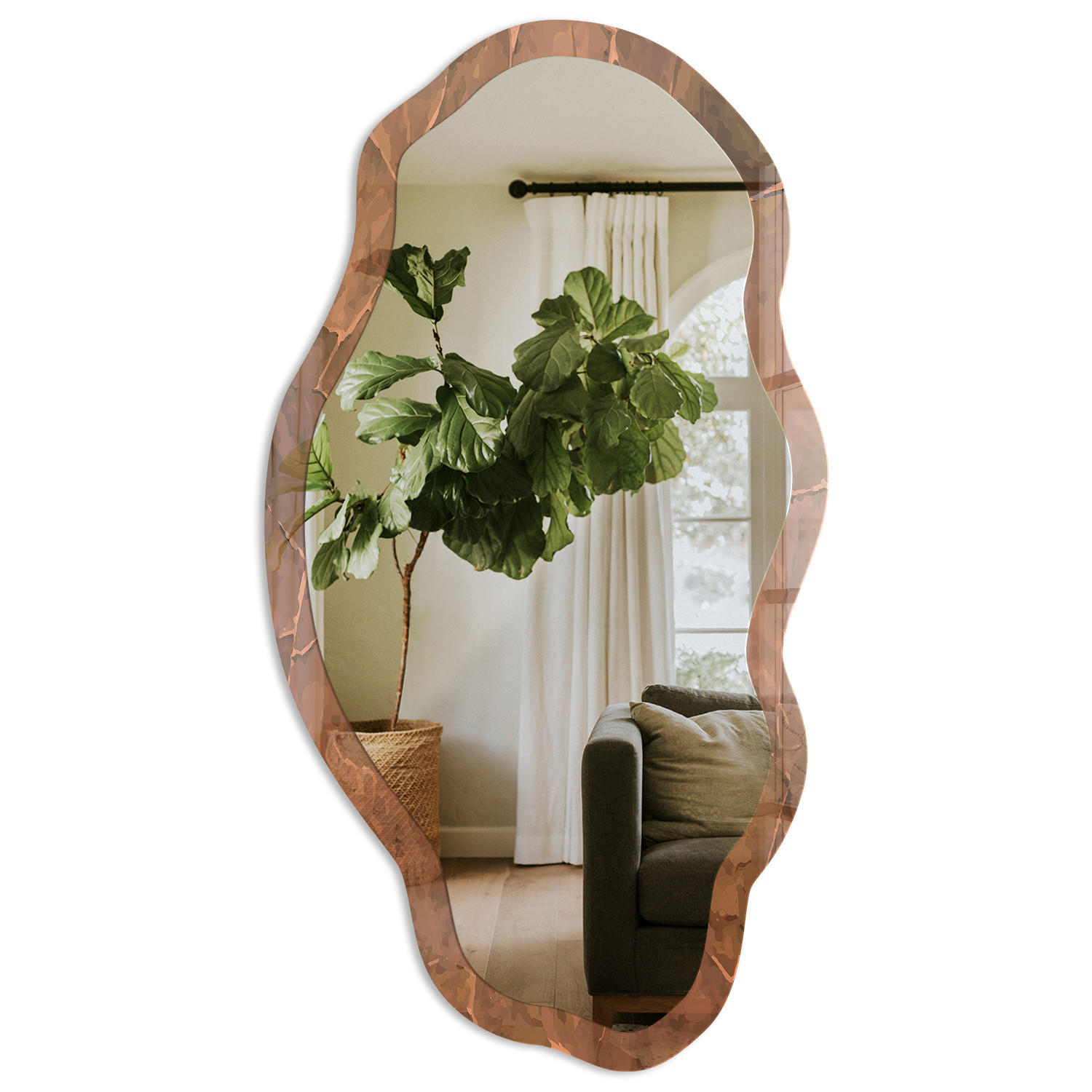 Tulup Spiegel Transparent 45x90x0.4 cm