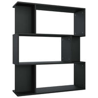 BÜCHERREGAL mit 3 Ebenen 80/24/96 cm aus Holzwerkstoff Schwarz - Schwarz, Holz (80/96/24cm) - vidaXL
