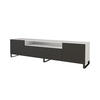 LOWBOARD NOA-2-S 200x53x41 cm - Weiß / Schwarz - Schwarz/Weiß, Holzwerkstoff (200/53/41cm) - ALTDECOR