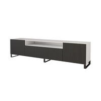 LOWBOARD NOA-2-S 200x53x41 cm - Weiß / Schwarz - Schwarz/Weiß, Holzwerkstoff (200/53/41cm) - ALTDECOR