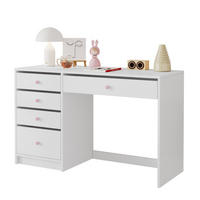 SCHREIBTISCH in Weiß schlichter Kinderschreibtisch mit Schubläden für jedes Alter geeignet, B120/T45/H74cm - Weiß, Keramik/Holzwerkstoff (45/120/74cm) - STILVORA