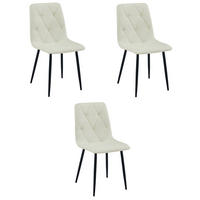 ESSZIMMERSTUHL 3-er Set TYRA beiger Sitz, schwarze Beine - Beige/Schwarz, Textil (44.5/87/54.5cm) - Valora