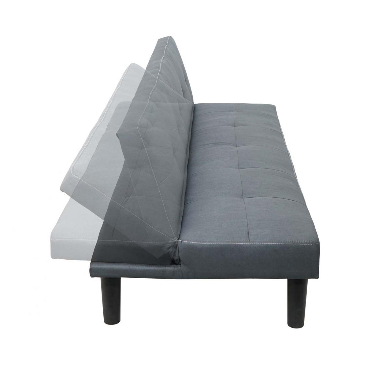 3ER-SOFA Grau - Grau, Textil (195/68/73cm) - MCW