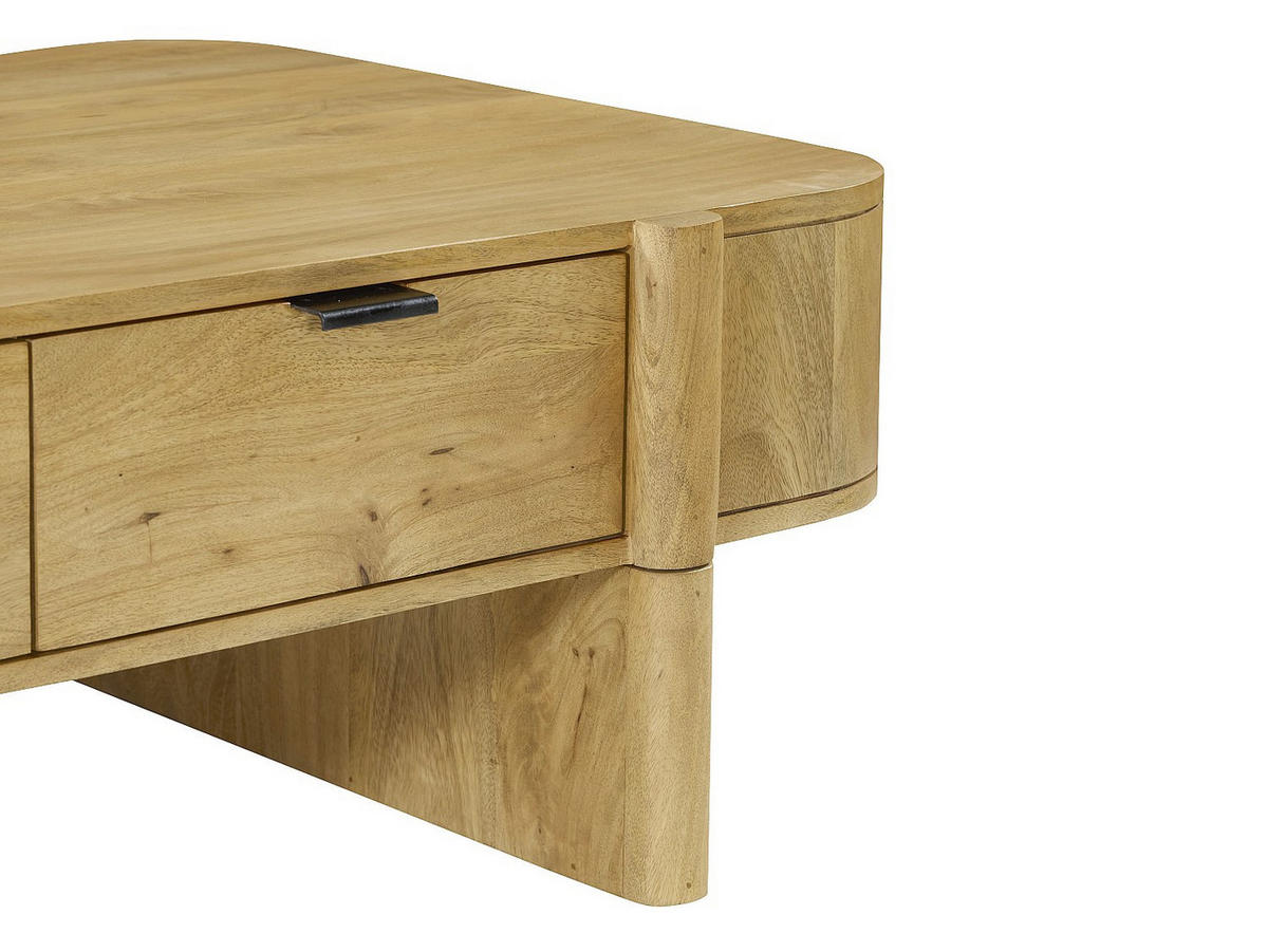 COUCHTISCH - 120 cm x 70 cm - Holz, Platte - Naturfarben Hell MELYRAN - Naturfarben, Holz (70/120/36cm) - Vente-Unique