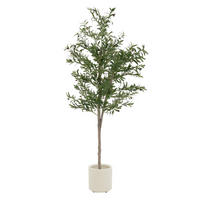 KUNSTPFLANZE Olive - Anthrazit/Grün, Holz/Kunststoff (210cm) - ML-DESIGN