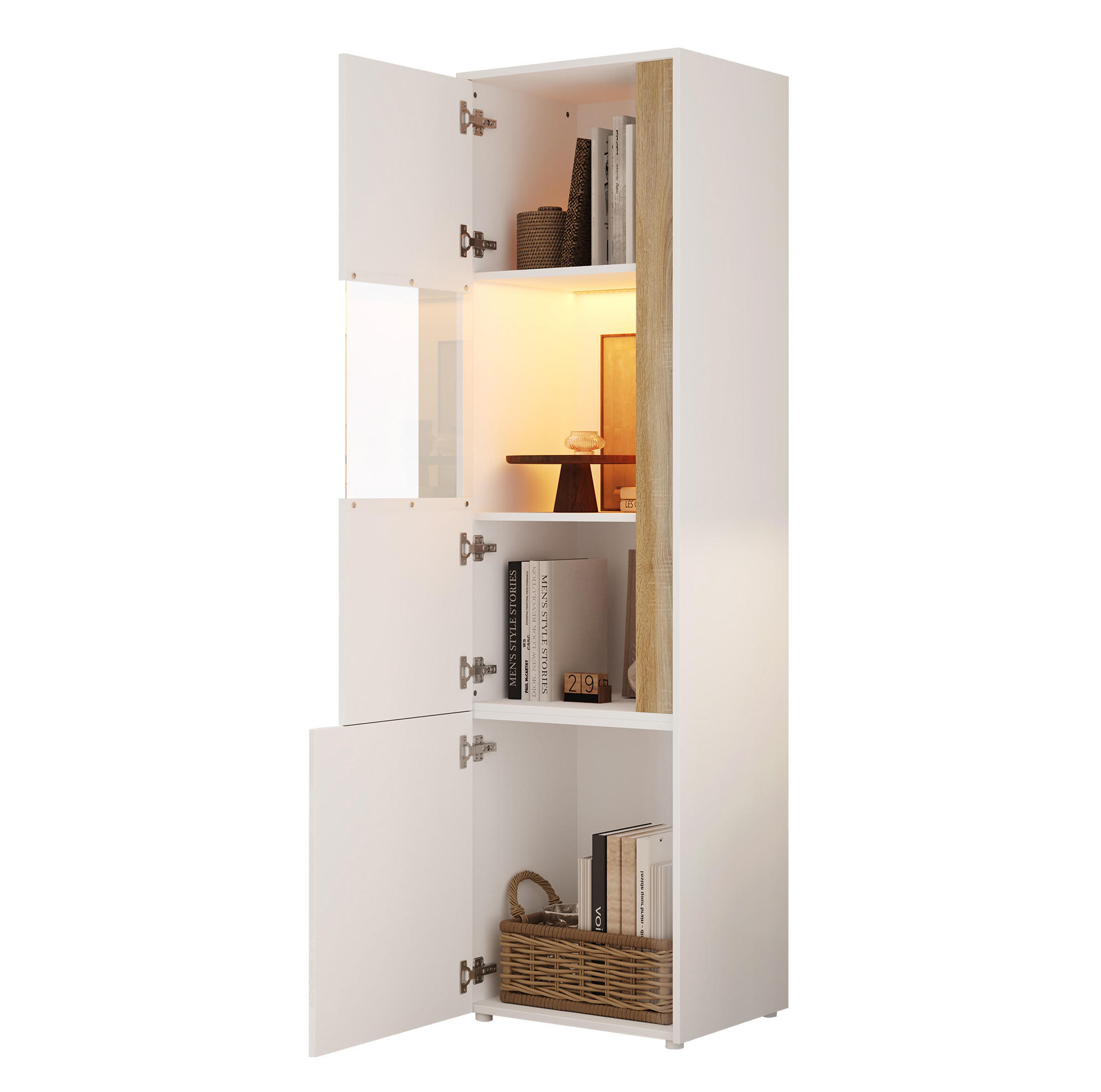 Modenvie Vitrine Natur 50x179x40 cm