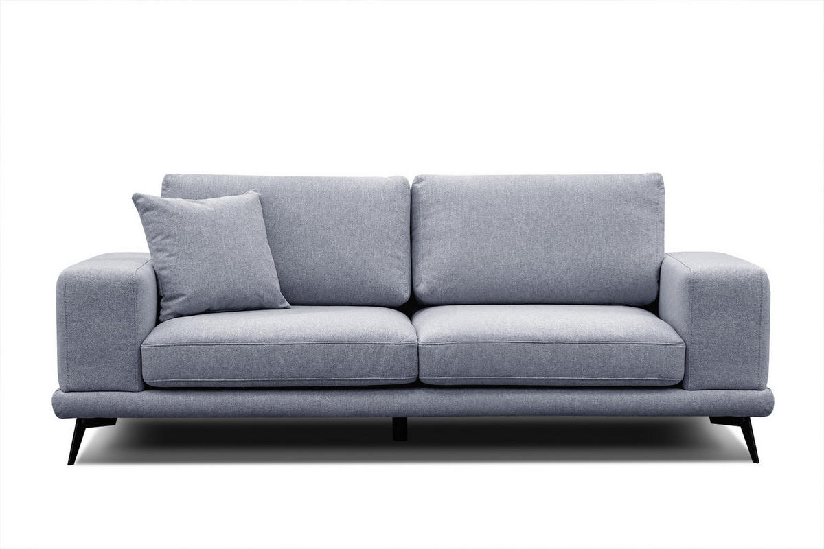 SOFA MEDIOLANE 3-Sitzer, hellblau - Hellblau, Holzwerkstoff/Textil (233/87/96cm) - Courtois Laville